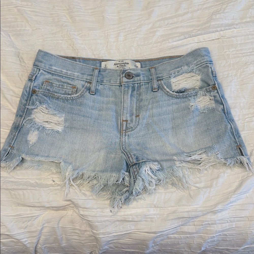 Abercrombie & Fitch Light Blue Denim Shorts